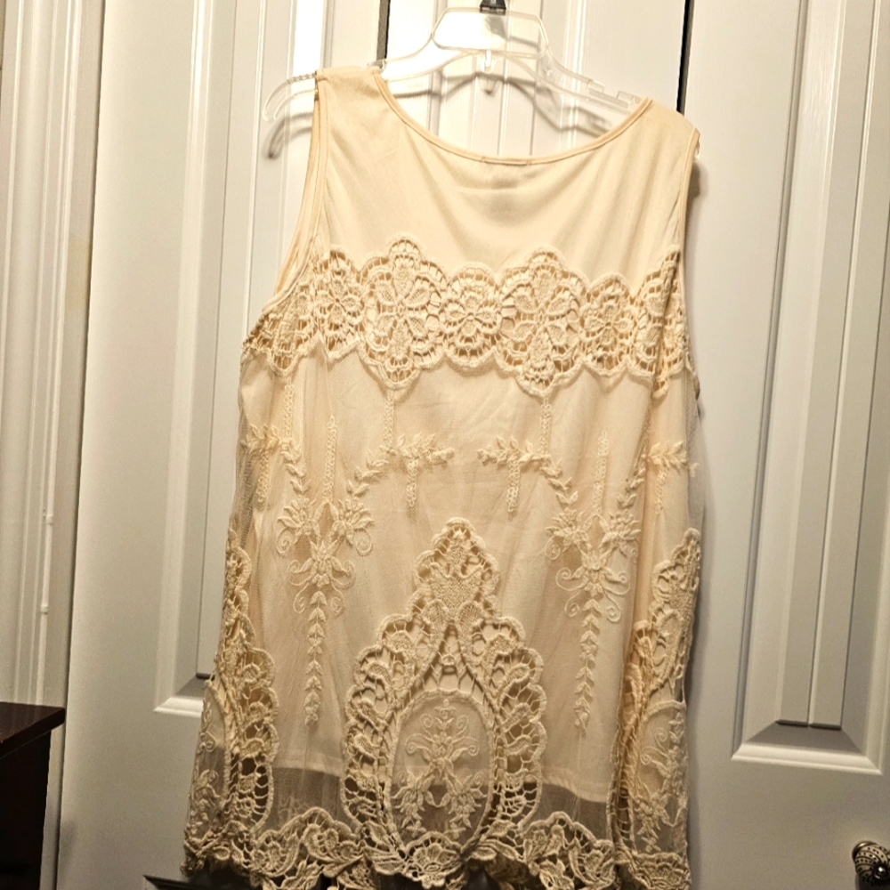 Womens Plus Lace top